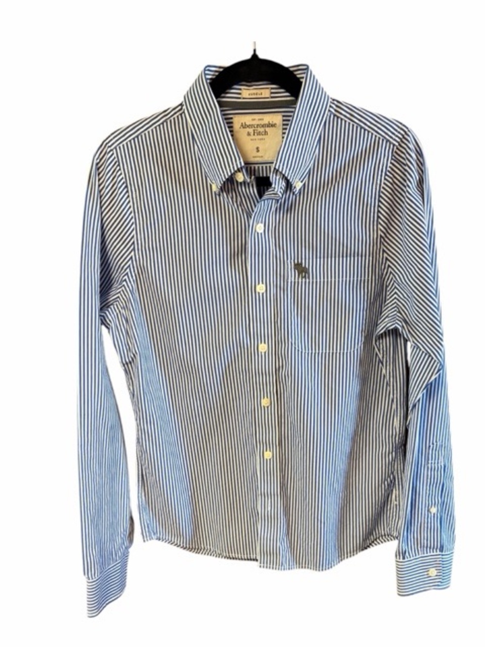 Abercrombie & Fitch Muscle Striped Button Down Shirt‎